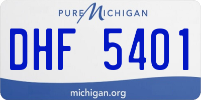 MI license plate DHF5401