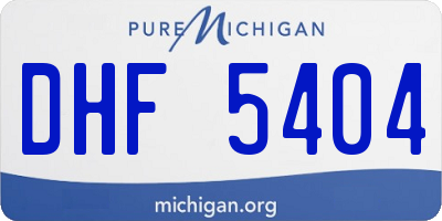 MI license plate DHF5404