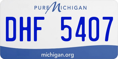 MI license plate DHF5407