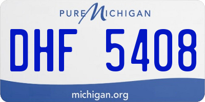 MI license plate DHF5408