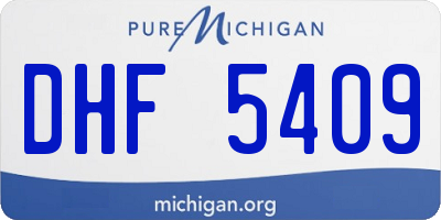MI license plate DHF5409