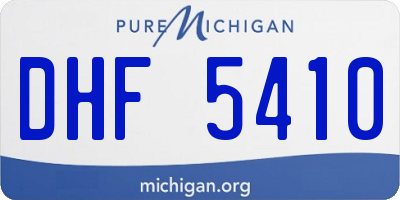 MI license plate DHF5410