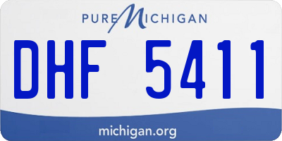 MI license plate DHF5411