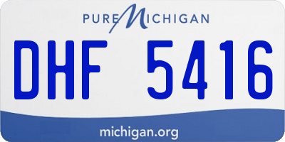 MI license plate DHF5416