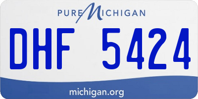 MI license plate DHF5424