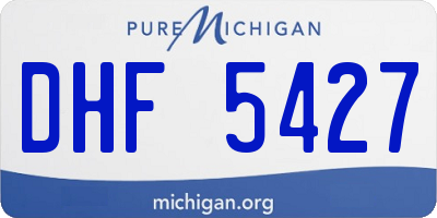 MI license plate DHF5427