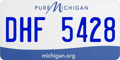 MI license plate DHF5428