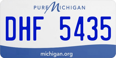 MI license plate DHF5435