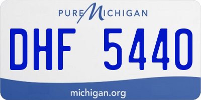 MI license plate DHF5440