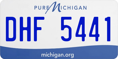 MI license plate DHF5441