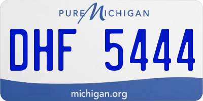 MI license plate DHF5444