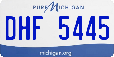 MI license plate DHF5445