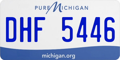 MI license plate DHF5446