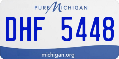 MI license plate DHF5448