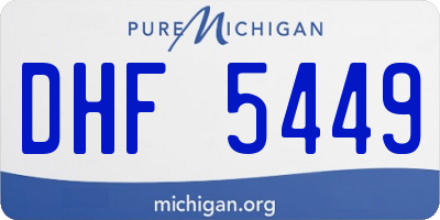 MI license plate DHF5449