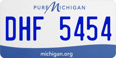 MI license plate DHF5454