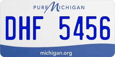 MI license plate DHF5456