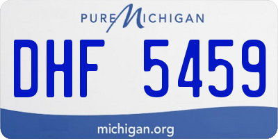 MI license plate DHF5459