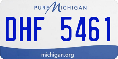 MI license plate DHF5461