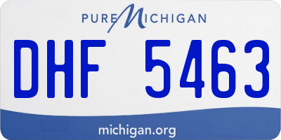 MI license plate DHF5463