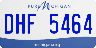 MI license plate DHF5464