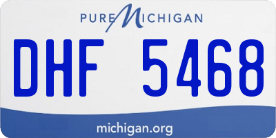 MI license plate DHF5468