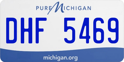 MI license plate DHF5469