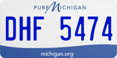 MI license plate DHF5474