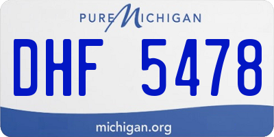 MI license plate DHF5478