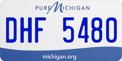 MI license plate DHF5480