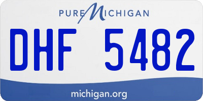 MI license plate DHF5482