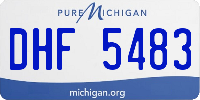 MI license plate DHF5483