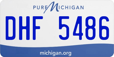 MI license plate DHF5486