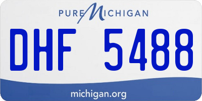 MI license plate DHF5488