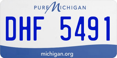 MI license plate DHF5491
