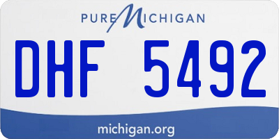 MI license plate DHF5492