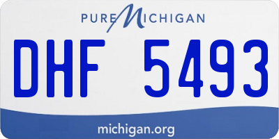 MI license plate DHF5493