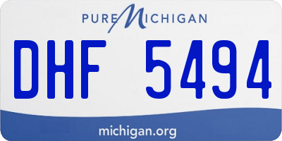 MI license plate DHF5494