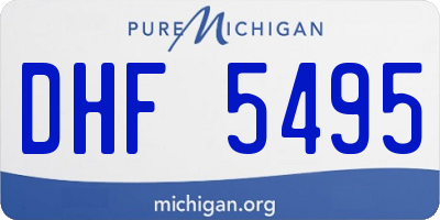 MI license plate DHF5495