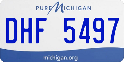 MI license plate DHF5497