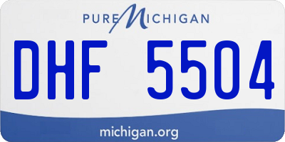MI license plate DHF5504