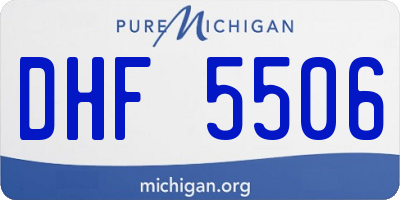 MI license plate DHF5506