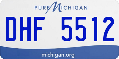 MI license plate DHF5512