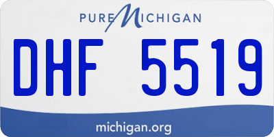 MI license plate DHF5519