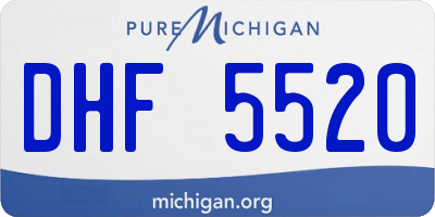 MI license plate DHF5520