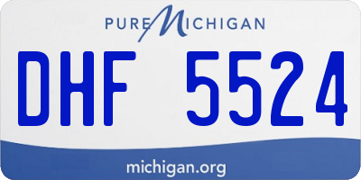 MI license plate DHF5524