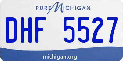 MI license plate DHF5527
