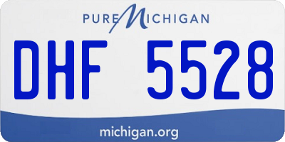 MI license plate DHF5528