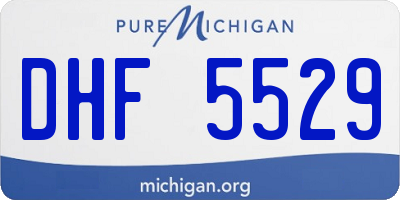 MI license plate DHF5529