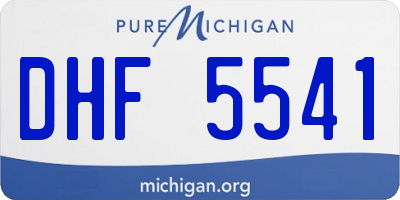 MI license plate DHF5541